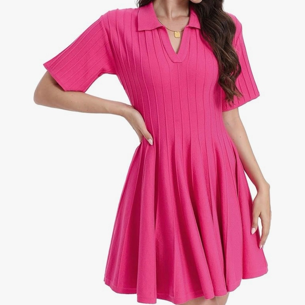 NWT Pink Ribbed Dress